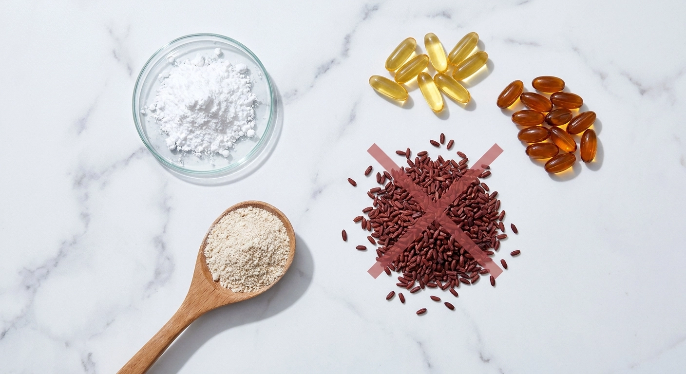 Five LDL-management ingredients compared: phytosterols, beta-glucan, omega-3 EPA/DHA, CoQ10, and red yeast rice
