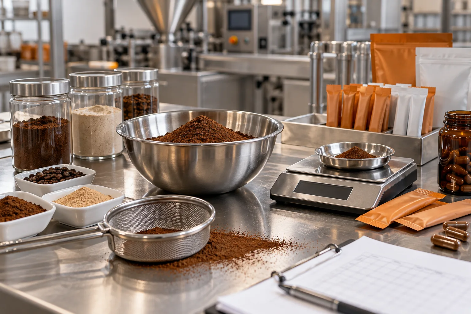 Functional Coffee Powder Manufacturing: Taste, Caffeine, and Fill Controls